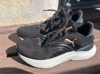 Puma Gold/Black Softride Mayve Women's Sneakers (US8)