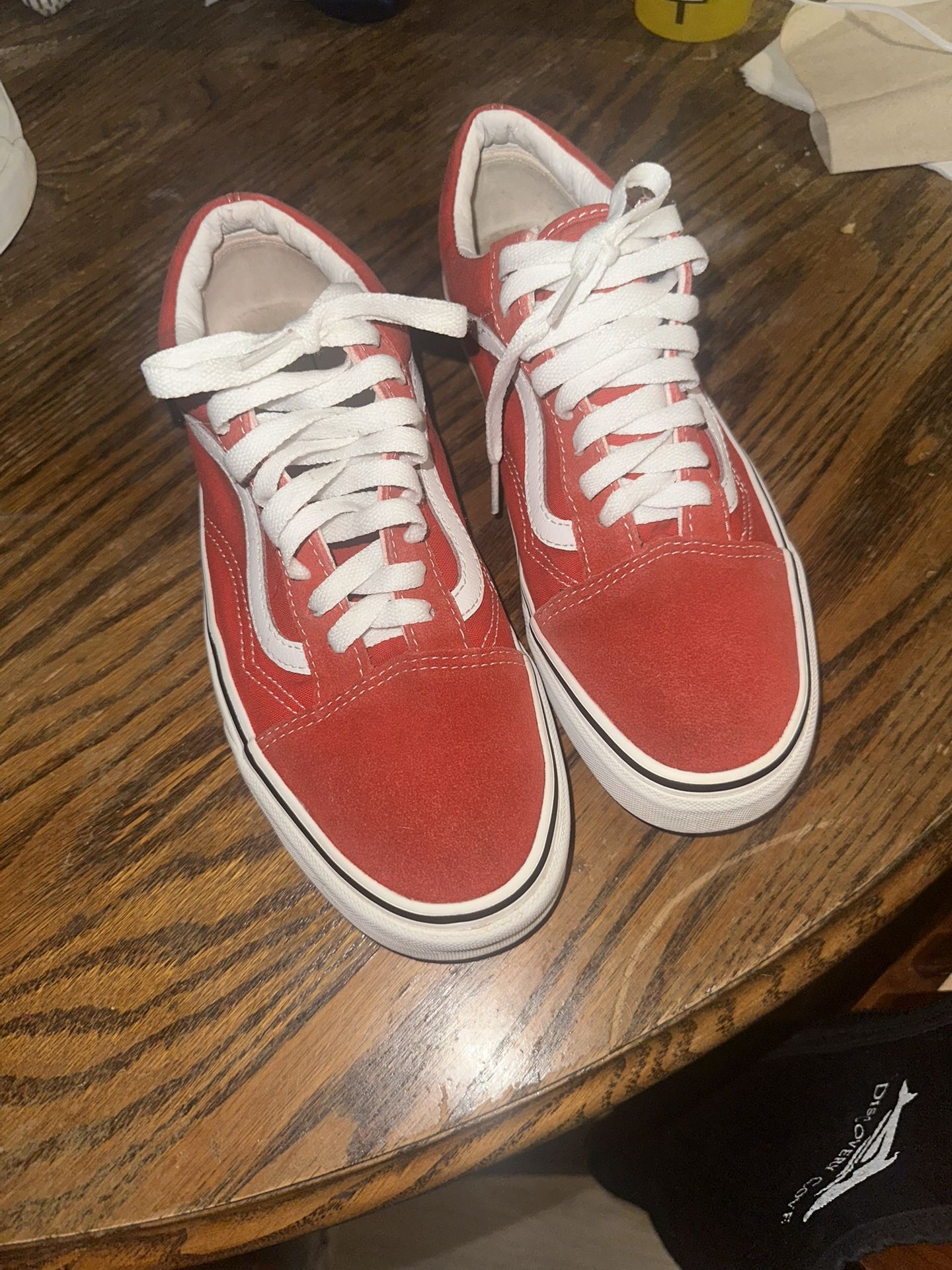 Red/White Vans; Size 8.5