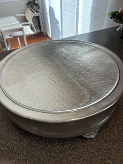 22" Round Silver Cake Stand / Wedding Cake Riser