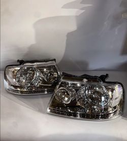 HL-LED-F15004-CH 2004-2008 Ford F150  2006-2008 Lincoln Mark LT LED DRL Headlights