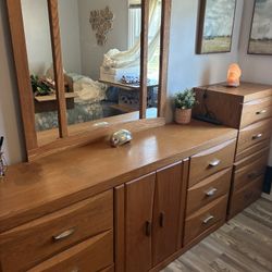Bedroom Set / Matching Dresser Drawer, Mirror, Armoire, Headboard + Bed Frame