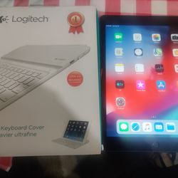 Apple iPad Air 1 16gb WiFi with brand New Logitech Ultrathin Keyboard Cover.