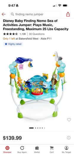 Disney Baby Finding Nemo Activity Jumper