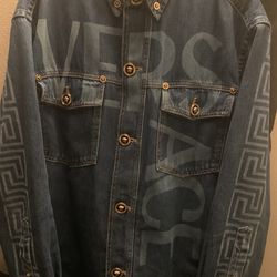 New Versace XXLarge Denim Icon Jacket $2,795