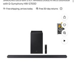 SAMSUNG Ultra-slim 3.1ch. Wireless Dolby ATMOS Soundbar And Subwoofer