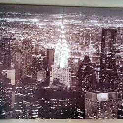 Large Canvas Wall Decor Of New York Skyline
