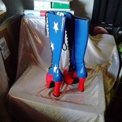 Gogo Platform Boots With Stars