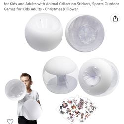 4 Pairs Inflatable Boxing Gloves for Kids, Inflatable Boxing Gloves for Kids and Adults with Animal Collection Stickers, Sports Outdoor Games for Kids