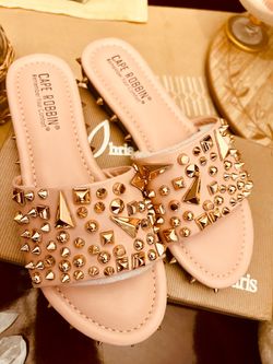 Cape Robbin Studded Slide Sandals