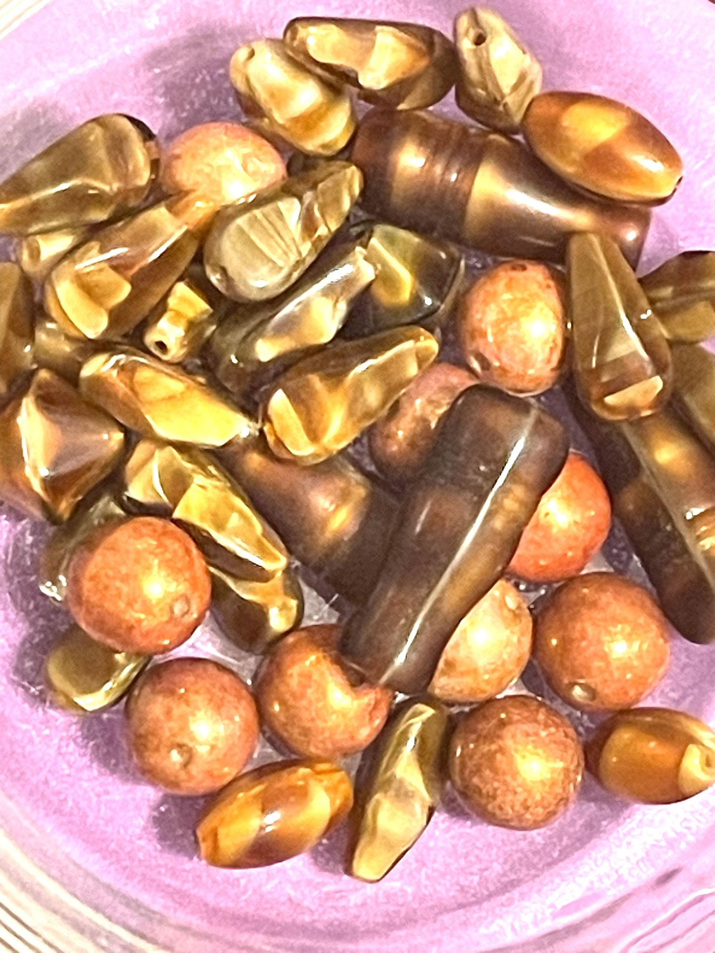 30 Brown Glass Beads