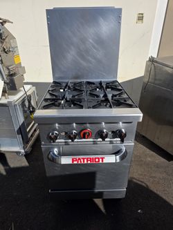 
Patriot PT-R24 4-Burner Range Space Saver Natural Gas 24"W Tested Live Pics w/ Standard Oven, Natural Gas / on Casters
