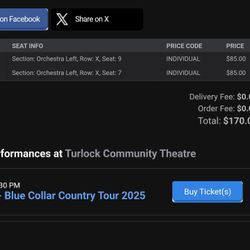 Aaron Lewis Turlock 2 Tickets 
