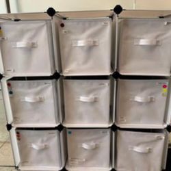 Cube organizer with bins