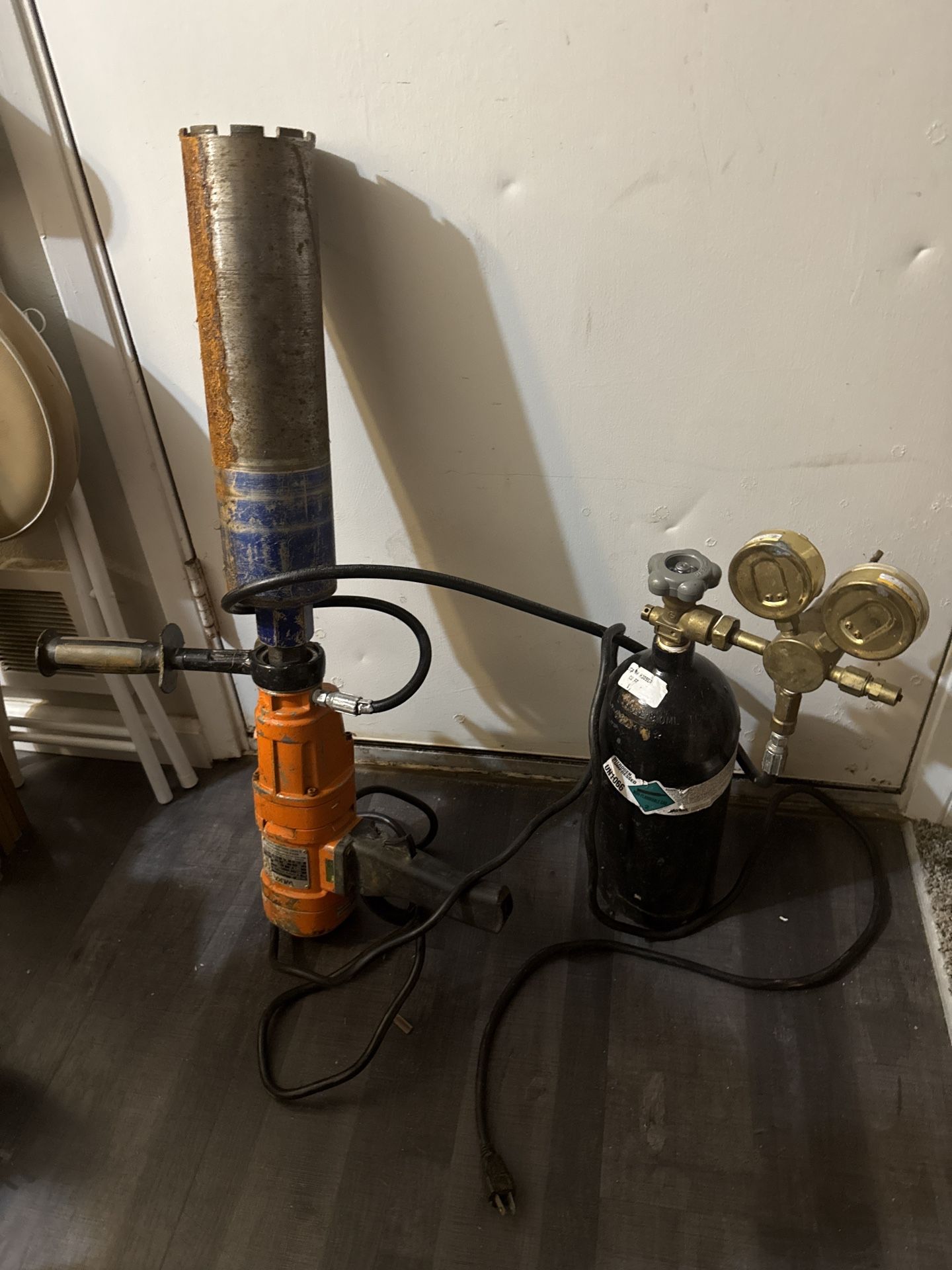 Diamond Prod. Weka DK12 Core Bore Drill w/ N₂ Setup & 4” Bit