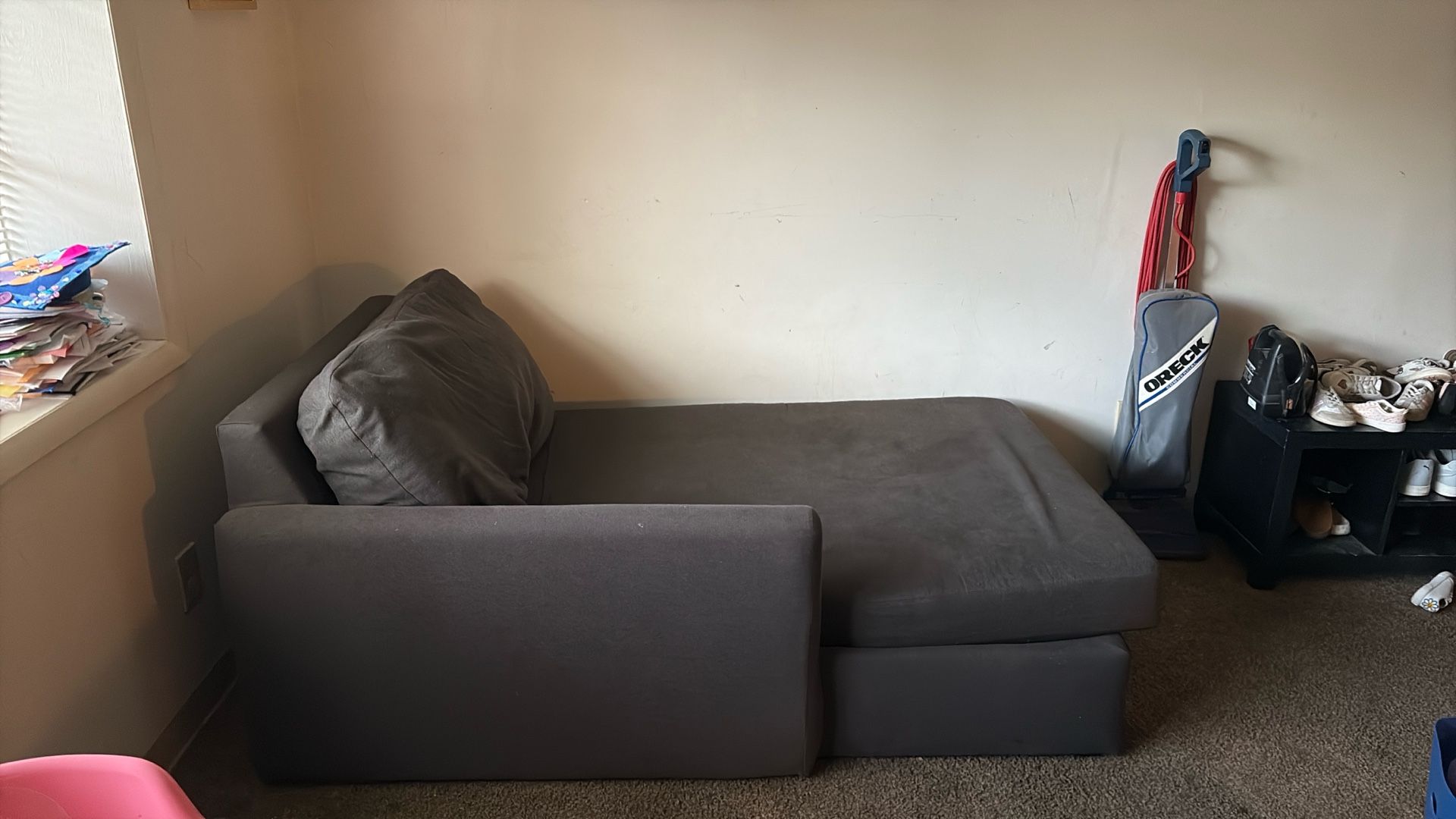 Long Dark Grey Couch