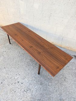 Mid Century Walnut Surfboard Coffee Table 