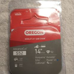 Chainsaw Chain 14" S52 Oregon Brand Fits Many Models NEW 