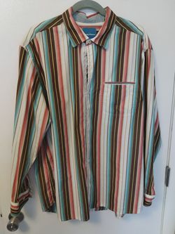 Tommy Bahama Men's XL Long Sleeve Striped Shirt