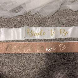 Bride To Be Sash And Veils