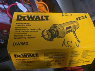 The selected region shows a yellow and black DEWALT 5 Amp Cut-Out Tool DW660