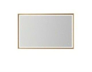 Vinnova 48-in W x 2.2-in H LED Lighted Black Rectangular Flat Bathroom Vanity Mirror Item