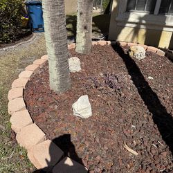 Free red lava stones