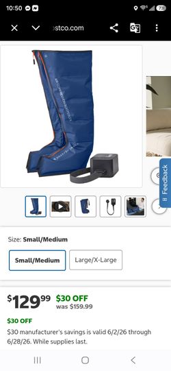 Sharper Image Air Compression Boots Flex Leg Recovery System