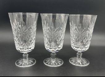 LENOX "Charleston" Iced Tea Glass 6 3/4" Hand Blown Lead Crystal Set of 3
