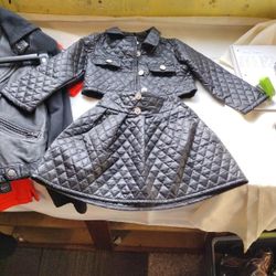 Girls Jacket And Skirt