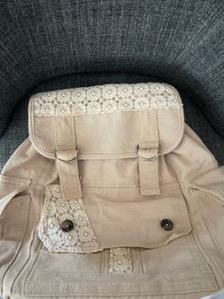 Backpack, Light Beige ,Clean, no dirty spots, used.