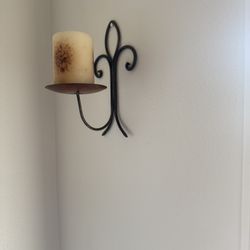 Wall candle holder with Candle 