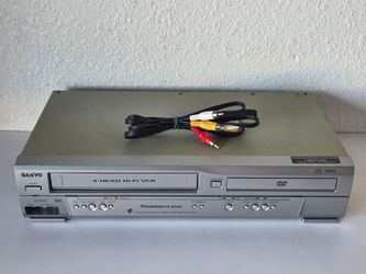 Sanyo DVW-7200 DVD VCR VHS Combo Player 4-Head Hi-Fi With AV Cables