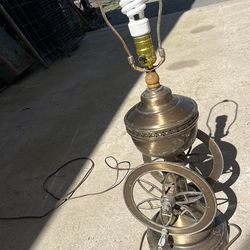 Double wheel coffee, grinder lamp  vintage