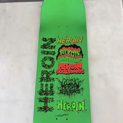 RARE Craig Scott Questions Heroin Skateboard. Green