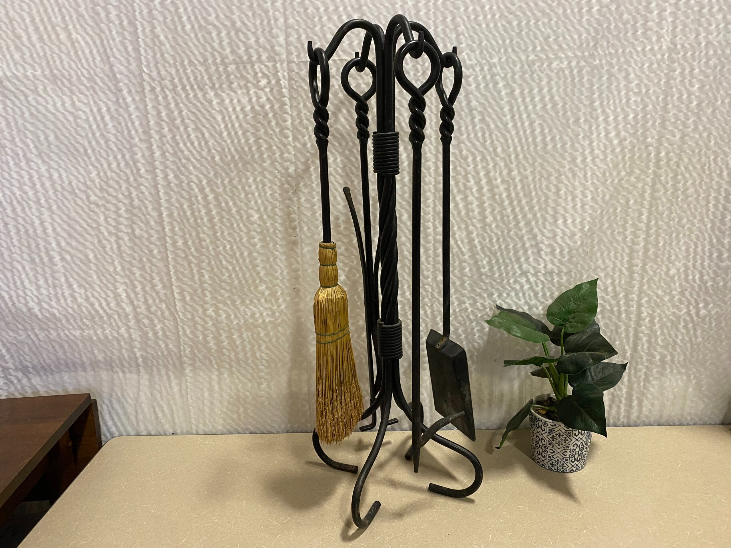 Wrought Iron Fireplace Set