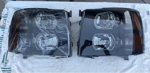 07-13 Chevy Silverado Smoke Black Headlights