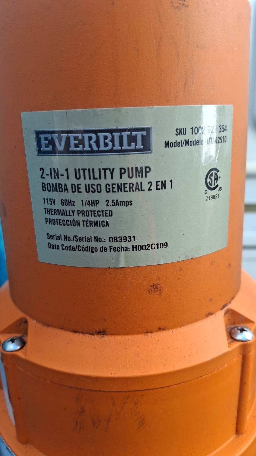 I am selling a water pump, this is the used, semi-new size.