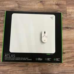 Razer Atlas Tempered Glass Gaming Mouse Mat: Ultra-Smooth Micro-Etched Surface - Dirt and Scratch-Resistant - Anti-Slip Base - Quiet Mouse Movements -