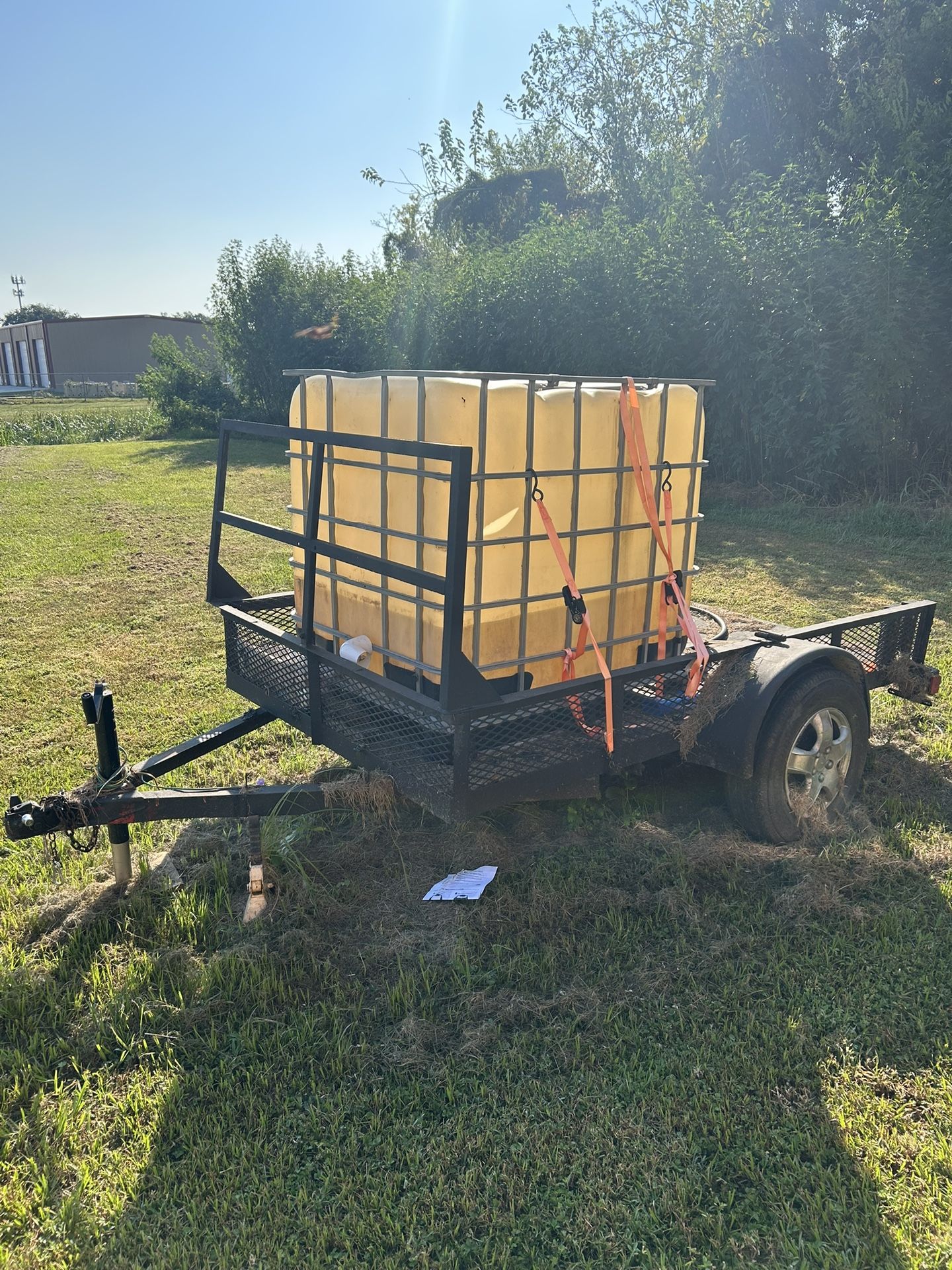 Trailer with water tank