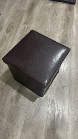 Leather storage box