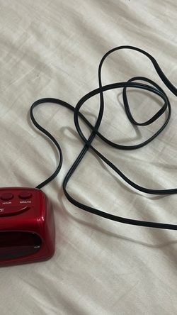 Red Digital Alarm Clock
