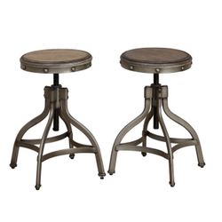 New in box CHANDLER 2PK ADJUSTABLE HEIGHT STOOLS 