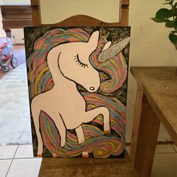 Unicorn Picture 16.5inL 22.5in H