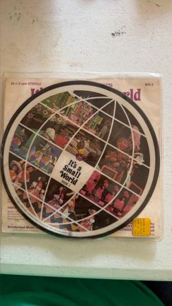 Disney It's a Small World Picture Disc Vinyl Record