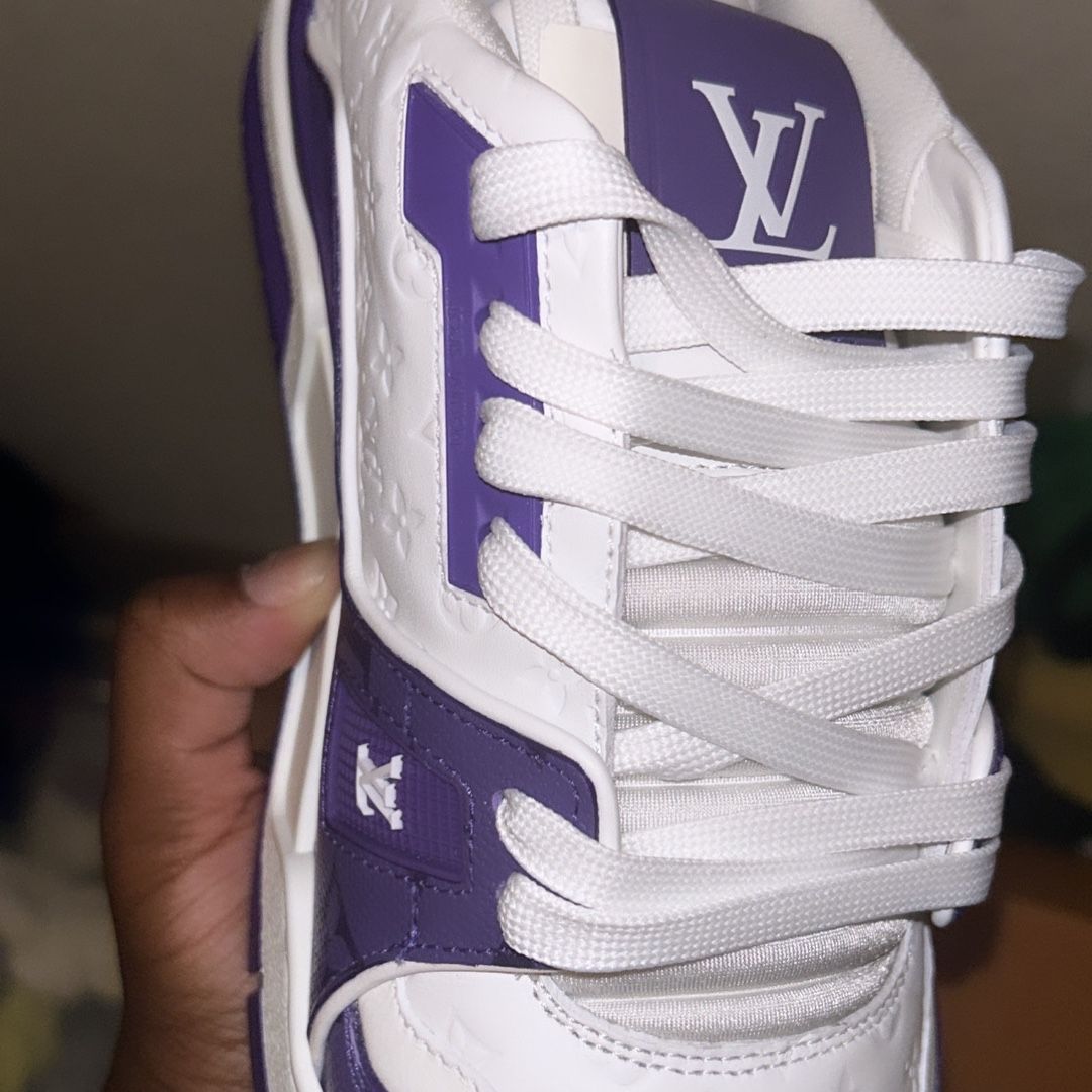 LV Trainer White Purple Sneaker