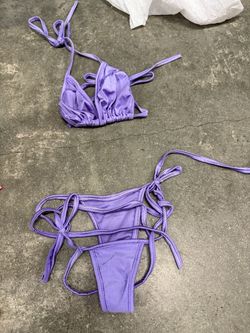 Purple String Bikini Set