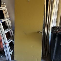 Used Flat 32” Steel Exterior Door 
