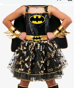 Halloween custom batgirl dress and cape sz L