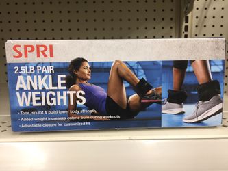 New Sealed Box 2.5 lb pair of ankle weights 2.5 lb each ankle develop legs, calves and speed, also available AW’s come in 2.5 & 5, 10 lbs