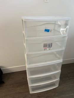Plastic storage drawers